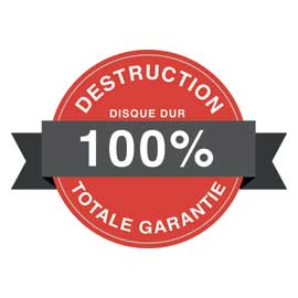 Disque dur - Destruction totale garantie des données informatique